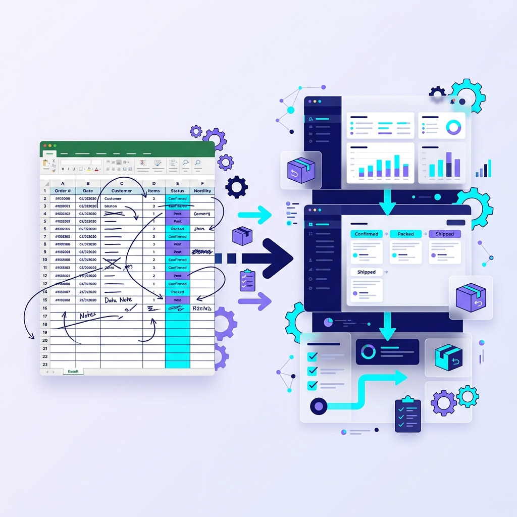 Logistics SME 35 nhân viên — chuẩn hóa quy trình xử lý đơn hàng từ Excel sang hệ thống
